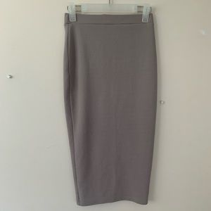 Topshop TFNC taupe fitted skirt